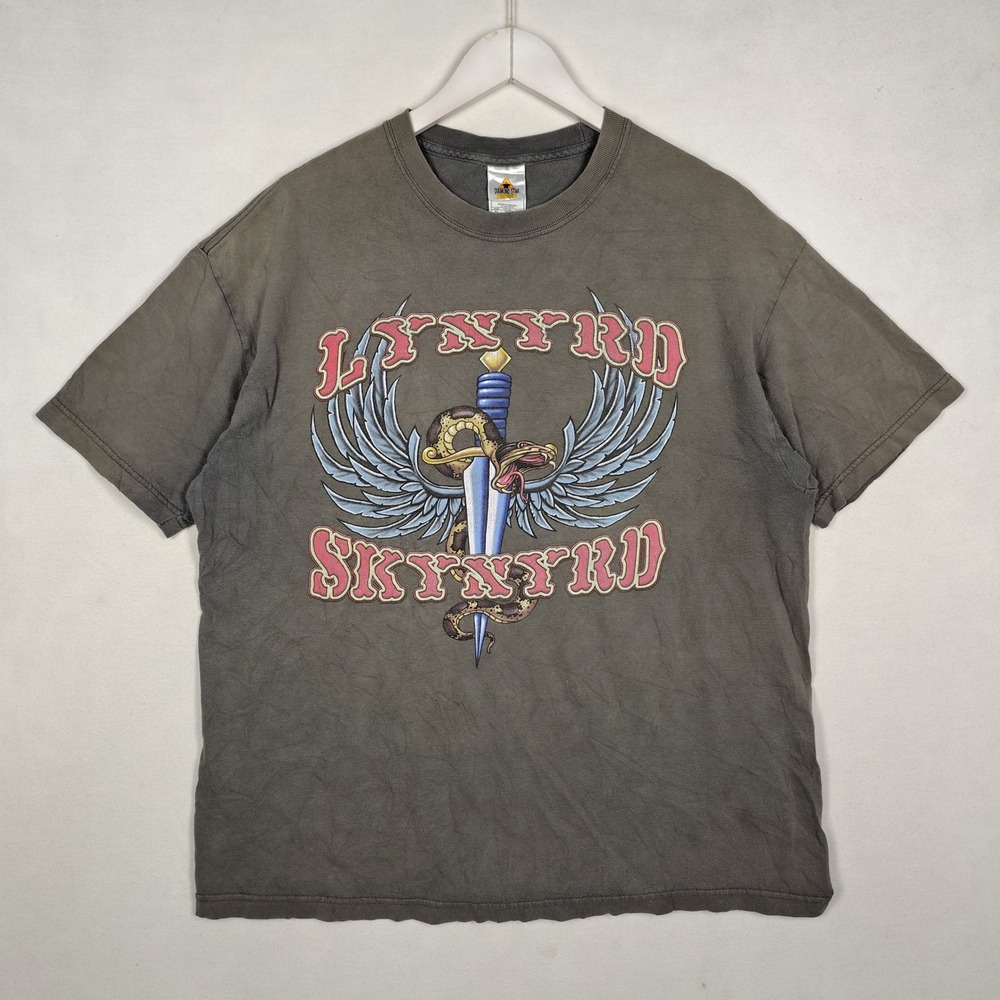 Lynyrd Skynyrd 2007 Tour Graphic T-Shirt Gray XL Dagger Snake Concert Tee